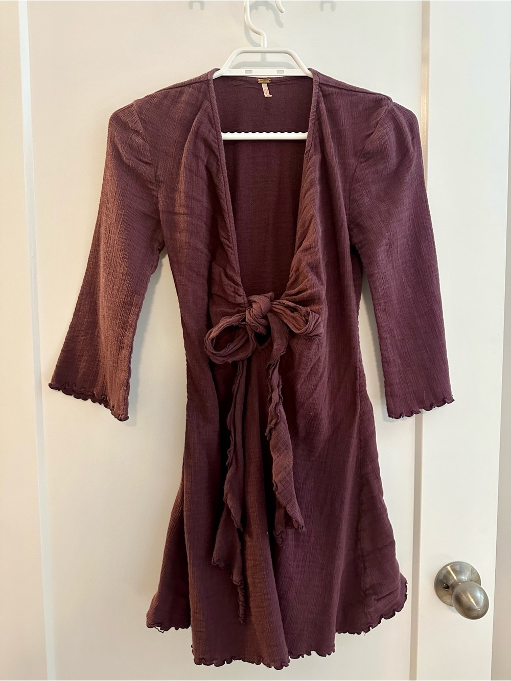 Freee People Plum Tie-Front dress